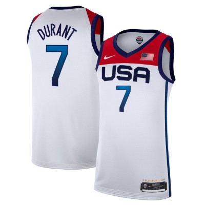 Youth Nike Kevin Durant White USA Basketball 2020 Summer Olympics Player Jersey